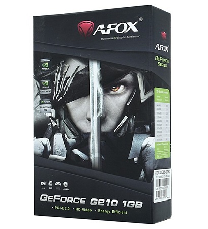 Видеокарта 1 GB Afox GT 210 AF210-1024D3L5-V2