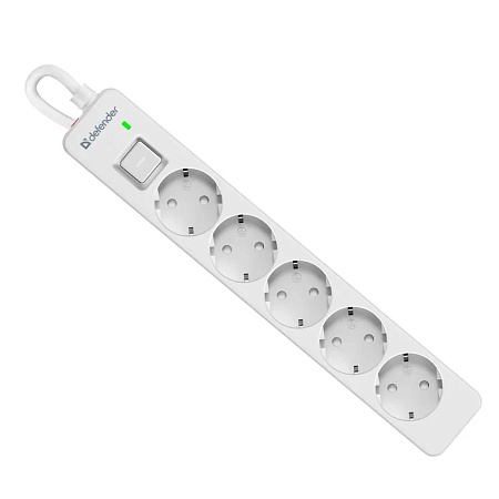 Сетевой фильтр Defender DFS 133 - 30 М 5 розеток белый