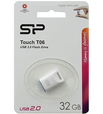 USB флешка 32GB Silicon Power Touch T06 SP032GBUF2T06V1W USB 2.0 white