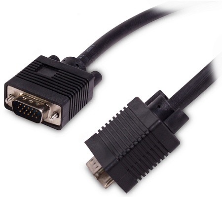 Интерфейсный кабель VGA 15M/15M, экранированный, iPower iPiVGAMM18, 1.8m, OEM