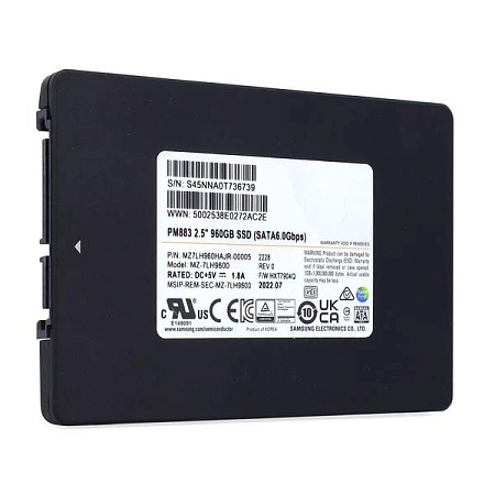 SSD накопитель 960 GB Samsung PM883 MZ-7LH9600 MZ7LH960HAJR