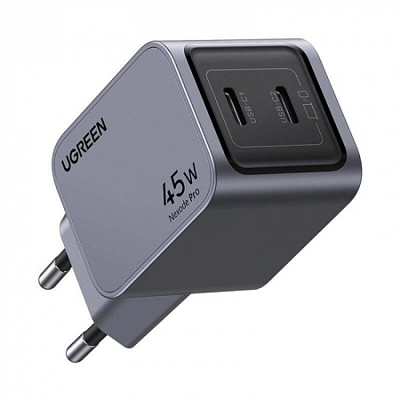 Зарядно устройство UGREEN X707 35008 Nexode Pro 45W/ 2*USB-C/ Fast Charger EU Зарядно устройство UGREEN X707 35008 Nexode Pro 45W/ 2*USB-C/ Fast Charger EU