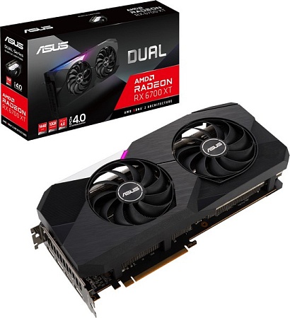 Видеокарта 12GB ASUS AMD Radeon RX 6700 XT DUAL-RX6700XT-12G