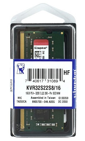 Оперативная память 16Gb Kingston KVR32S22S8/16