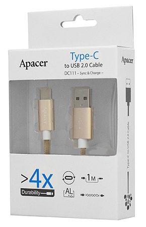 Кабель USB Type A-C Apacer DC111 APDC111С-1