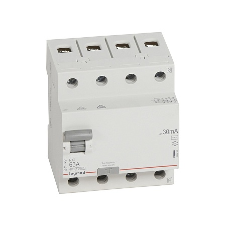 ВДТ Legrand 402064 4П 63А АC RX3 30мA ВДТ Legrand 402064 4П 63А АC RX3 30мA