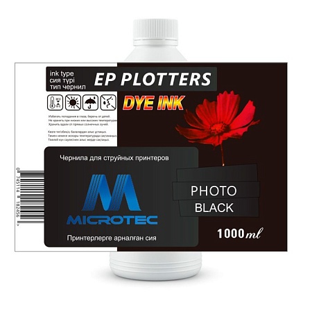 Чернила EP PLOTTERS для Epson PRO7890/9890 Photo Black 1000ml (Microtec) Черный