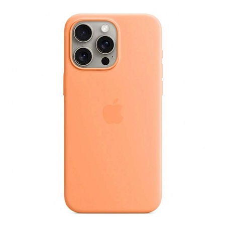 iPhone 15 Pro Max Silicone Case with MagSafe Orange Sorbet A3126 MT1W3ZM/A