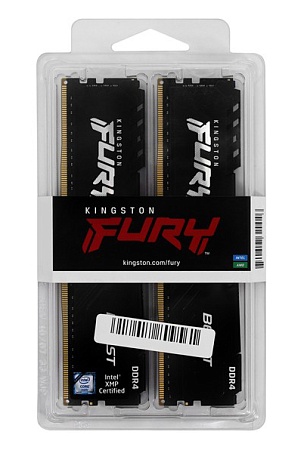 Оперативная память 32 GB kit Kingston Fury Beast KF436C18BBK2/32
