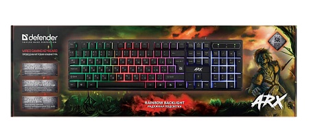 Клавиатура игровая Defender Arx GK-196L RU черный