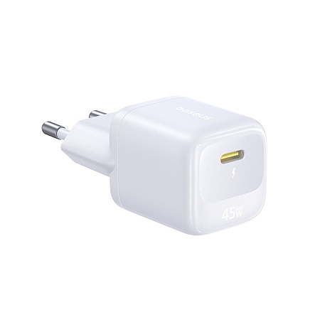 Адаптер питания Baseus FN22 1C 45W EU Moon White (E0123301) Адаптер питания Baseus FN22 1C 45W EU Moon White (E0123301)
