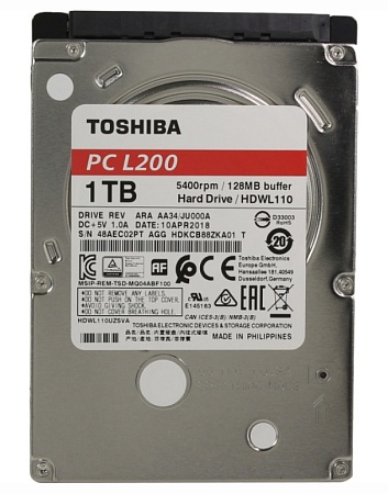 Жесткий диск 1TB TOSHIBA L200 HDWL110UZSVA