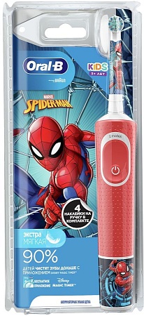 Детская электрическая зубная щётка Oral-B Vitality Kids D100.413.2K EE Spiderman CLS PTHBR в блистере 91723889