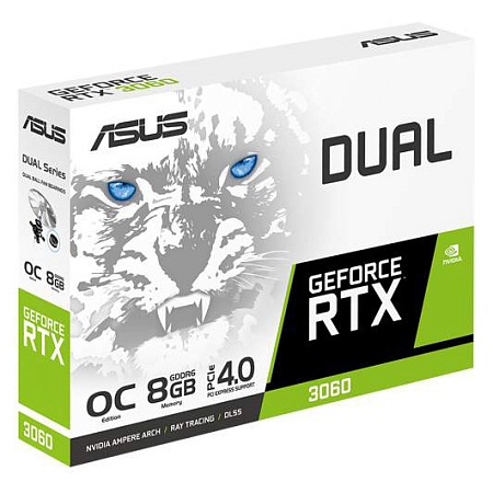 Видеокарта 8 GB ASUS RTX 3060 DUAL OC DUAL-RTX3060-O8G-WHITE