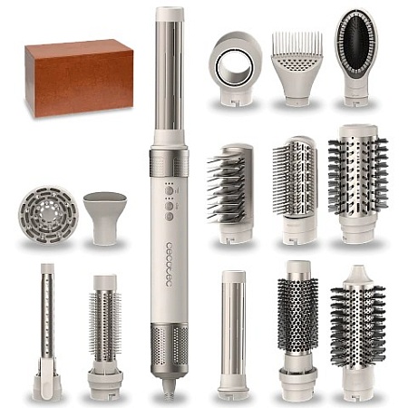 Стайлер Cecotec Bamba CeramicCare AirGlam Champagne (14в1) черный Стайлер Cecotec Bamba CeramicCare AirGlam Champagne (14в1) черный