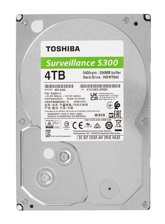 Жесткий диск 4Tb TOSHIBA S300 Surveillance HDWT840UZSVA