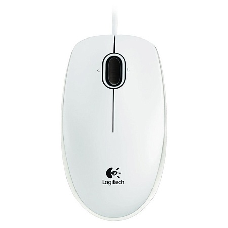 Компьютерная мышь проводная Logitech B100 белый