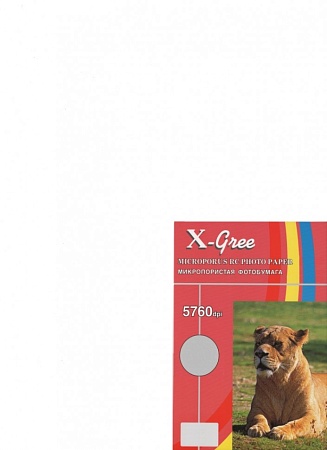 Микропористая глянцевая фотобумага X-GREE на резин. основе 260 гр RG260G-10х15-50
