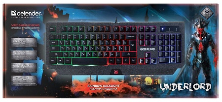 Игровая клавиатура Defender Underlord GK-340L