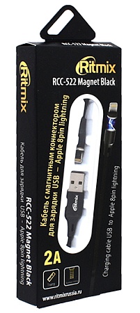 Кабель Apple Ritmix RCC-522 Magnet Black Кабель Apple Ritmix RCC-522 Magnet Black