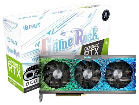 Видеокарта 8Gb PALIT RTX3070Ti GAMEROCK OC 8G NED307TT19P2-1047G