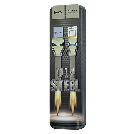Кабель USB Type A - Type C Hoco  U14  USB 2.0 1.2м gold