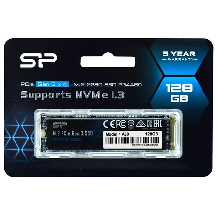 SSD накопитель 128 GB Silicon Power A60 SP128GBP34A60M28