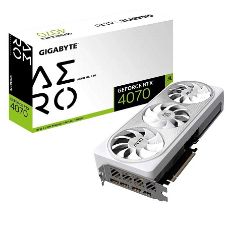 Видеокарта 12Gb GIGABYTE RTX 4070 GV-N4070AERO OC-12GD