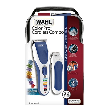 Машинка для стрижки волос Wahl Color Pro Cordless синий
