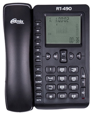 Телефон проводной Ritmix RT-490 Черный