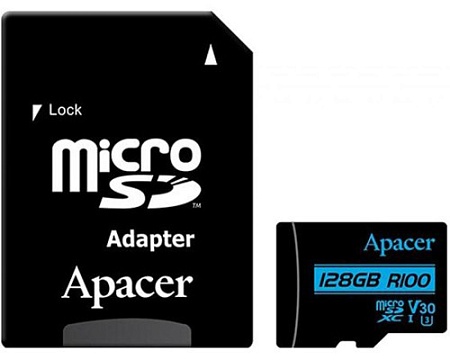 Карта памяти microSDXC 128GB Apacer AP128GMCSX10U7-R