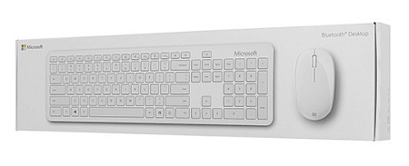 Клавиатура+мышь Bluetooth Microsoft Bluetooth Desktop white QHG-00041
