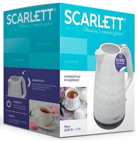 Электрический чайник Scarlett SC-EK18P49 Белый