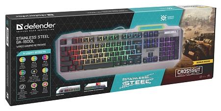 Клавиатура игровая Defender Stainless steel GK-150DL RU
