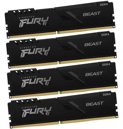 Оперативная память 32 GB kit Kingston Fury Beast KF436C17BBK4/32