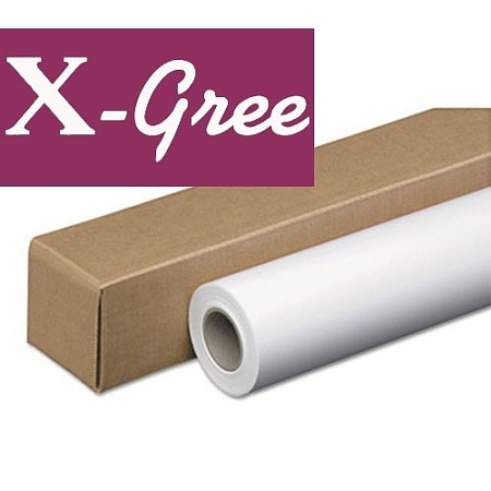 SAM120-36*30 Бумага рулонная X-Gree Self-Adhesive самоклеящаяся МАТОВАЯ 36" (914мм*30м*50мм) 120 г/м2