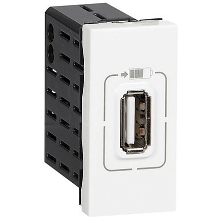 Legrand 077591 USB роз. д/зарядки одинар. бел