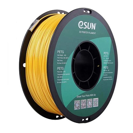 3D PETG Пластик eSUN solid gold/1.75mm/1kg/roll 3D PETG Пластик eSUN solid gold/1.75mm/1kg/roll