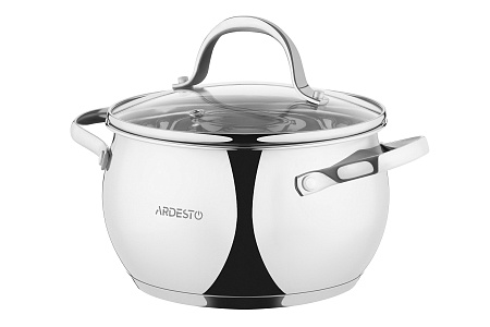 Кастрюля Ardesto Gemini Vittoria, стеклянная крышка, 3.0 л, нержавеющая сталь AR1930AS Кастрюля Ardesto Gemini Vittoria, стеклянная крышка, 3.0 л, нержавеющая сталь AR1930AS