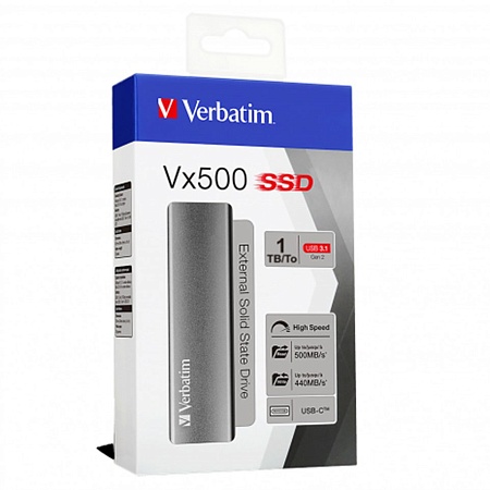 Внешний SSD диск 1TB Verbatim VX500 47444 Серый