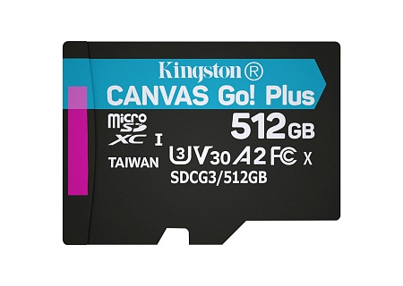 Карта памяти microSDXC 512GB Kingston Canvas Go Plus 170R SDCG3/512GB