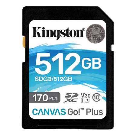 Карта памяти SD 512GB Kingston Canvas Go! Plus SDG3/512GB