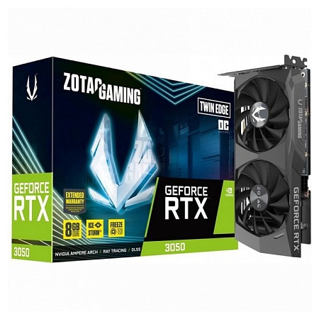 Видеокарта 8GB ZOTAC RTX 3050 Twin Edge OC ZT-A30500H-10M