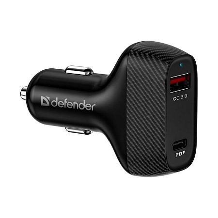 Автомобильное ЗУ Defender UCA-90 36W QC3.0 черный