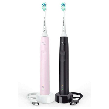 Набор электрических зубных щеток Philips HX3675/15 Pink&Black