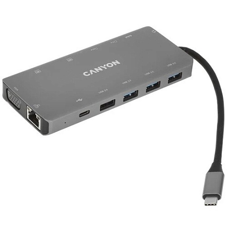CANYON hub DS-12 13in1 4k USB-C Dark Grey CNS-TDS12