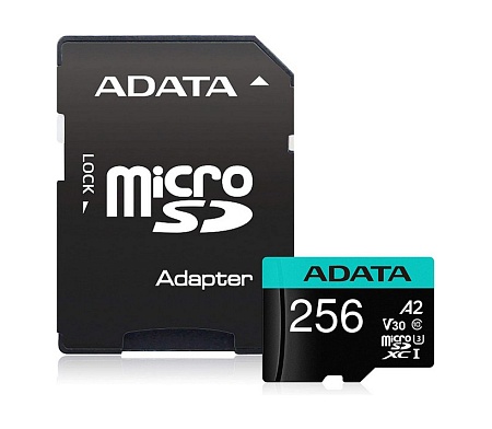 Карта памяти microSDXC 256GB ADATA AUSDX256GUI3V30SA2-RA1