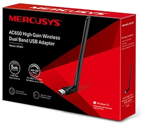 Сетевой адаптер USB AC600 Mercusys MU6H