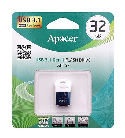 USB флешка 32GB Apacer AH157 AP32GAH157U-1 USB 3.1 white