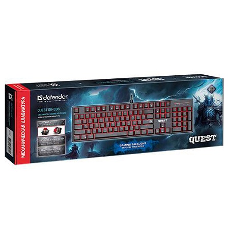 Клавиатура Defender Quest GK-596 RU Black Клавиатура Defender Quest GK-596 RU Black